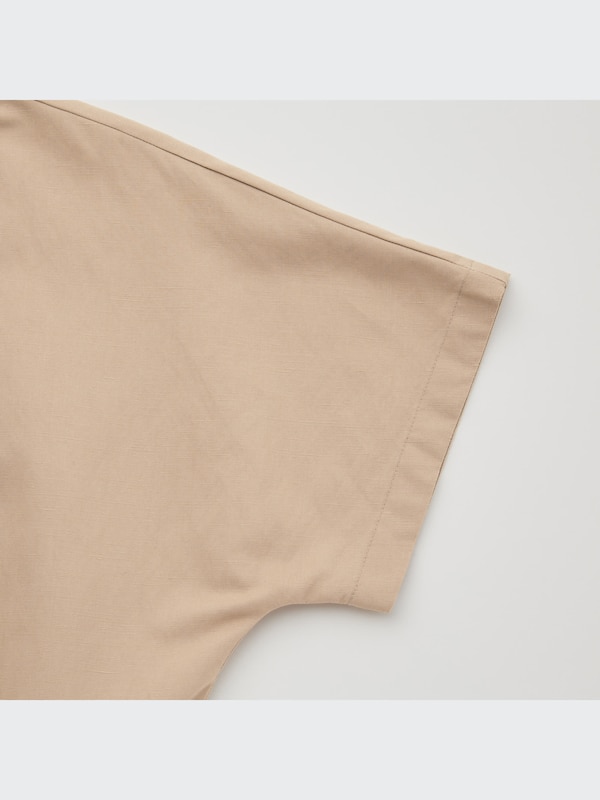 Linen Blend Short Sleeve Romper