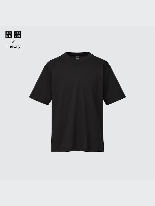 T-Shirt Fit Relax V Neck Lengan Pendek UNIQLO x Theory