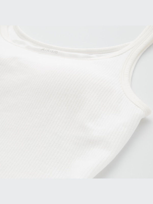 AIRism Cotton Cropped Ribbed Bra Top