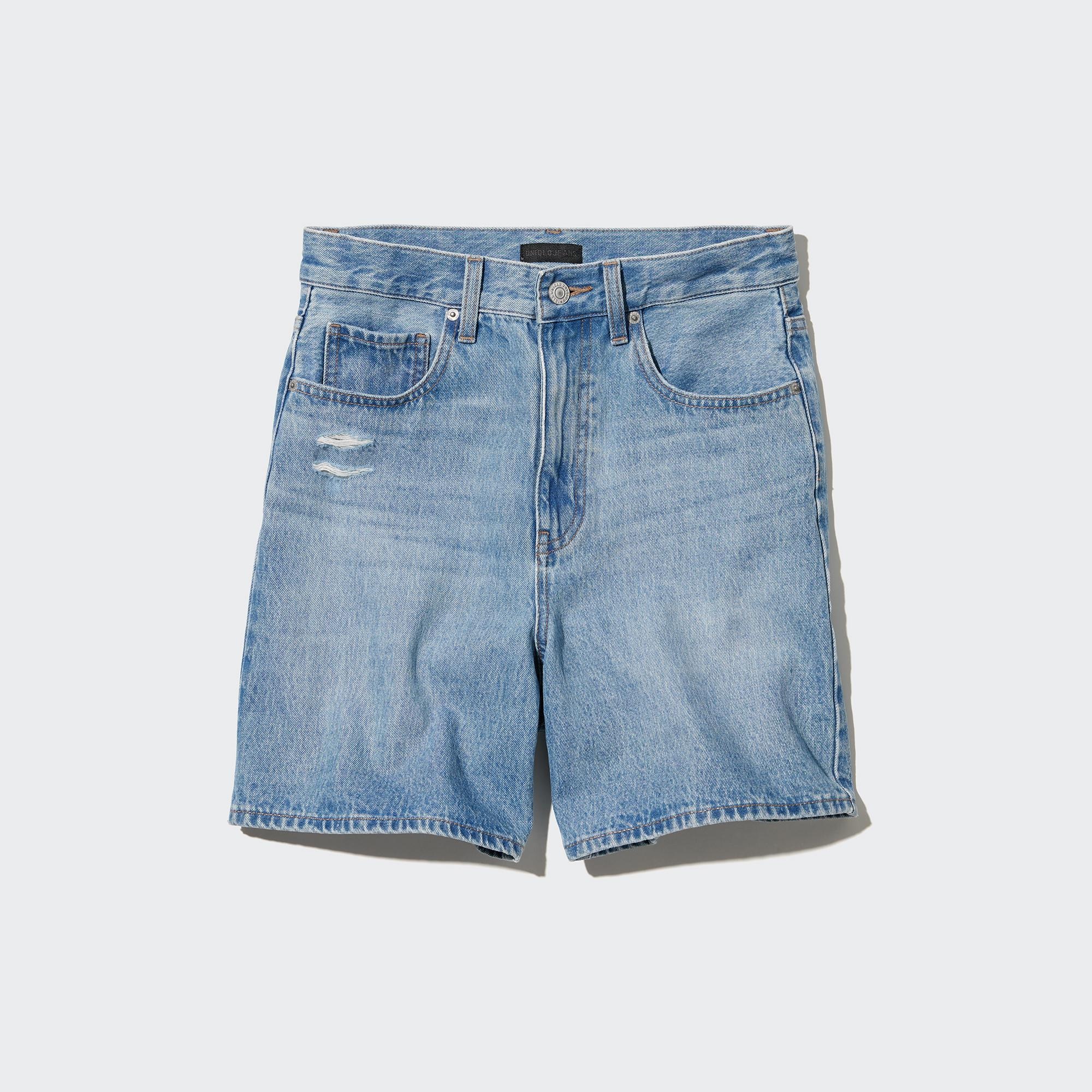 Buy LIFE Mid Stone Regular Fit Mid Thigh Cotton Lycra Womens Denim Shorts |  Shoppers Stop