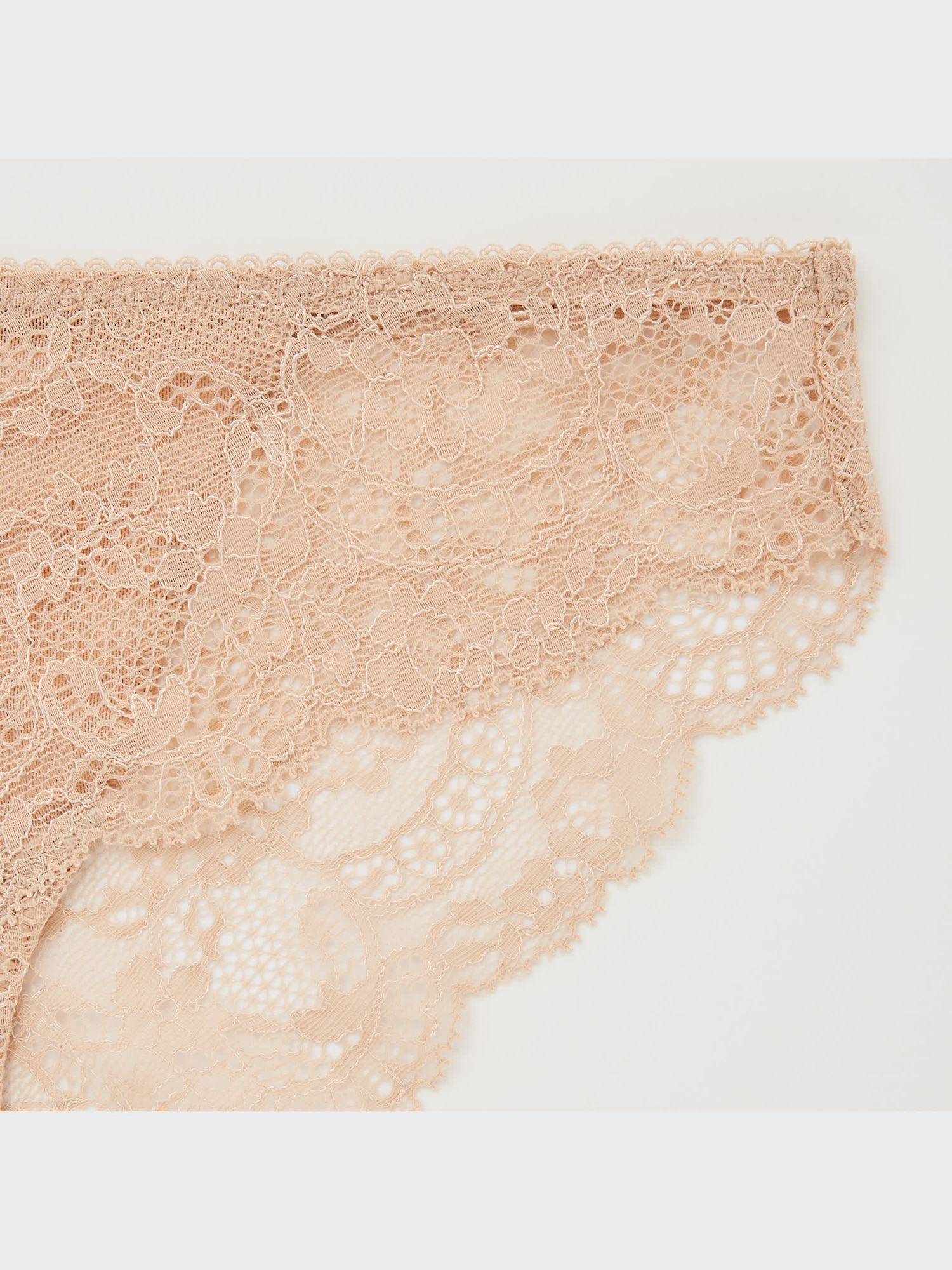 ユニクロレースショーツレギュラーLサイズ：ブラウン／Lace Shorts UNIQLO - ユニクロレースショーツレギュラーLサイズ：ナチュラル