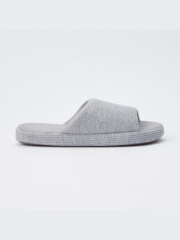Open Toe Waffle Room Shoes (Rubber Sole)