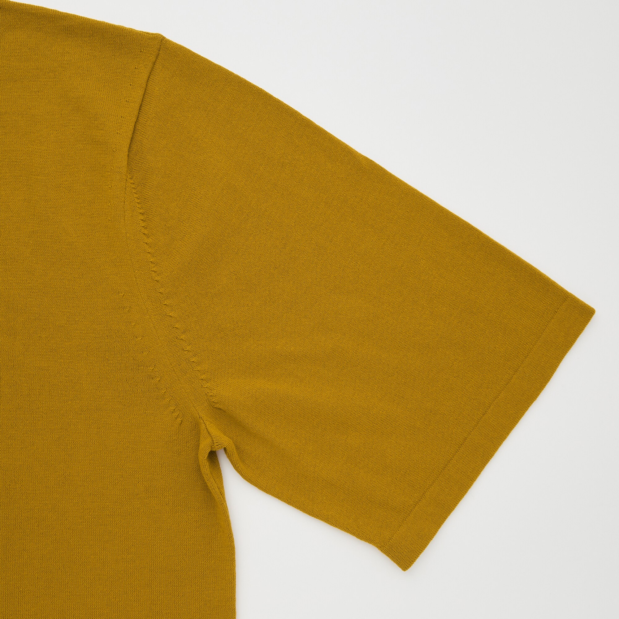 ユニクロ公式 オーバーサイズニットtシャツ 5分袖