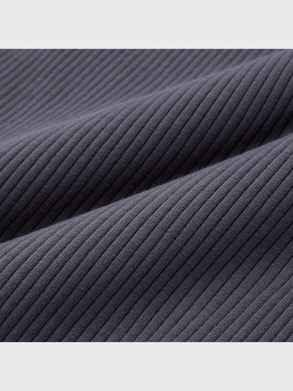 Ribbed Square Neck Long Sleeve T-Shirt