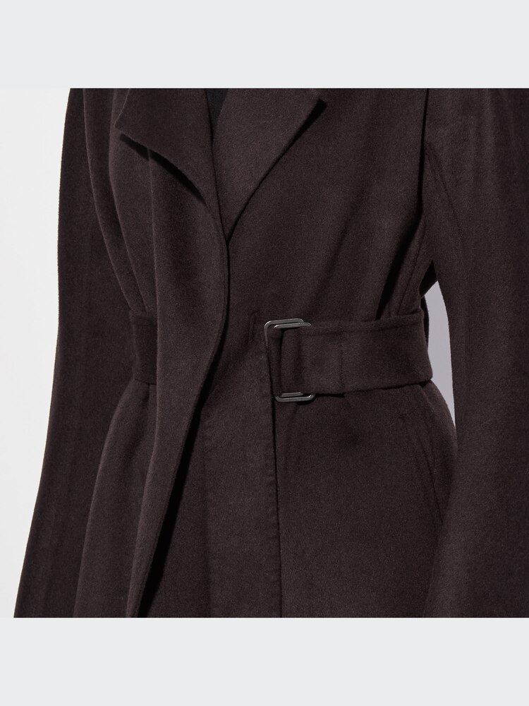 ユニクロ公式 | カシミヤブレンドラップロングコート 