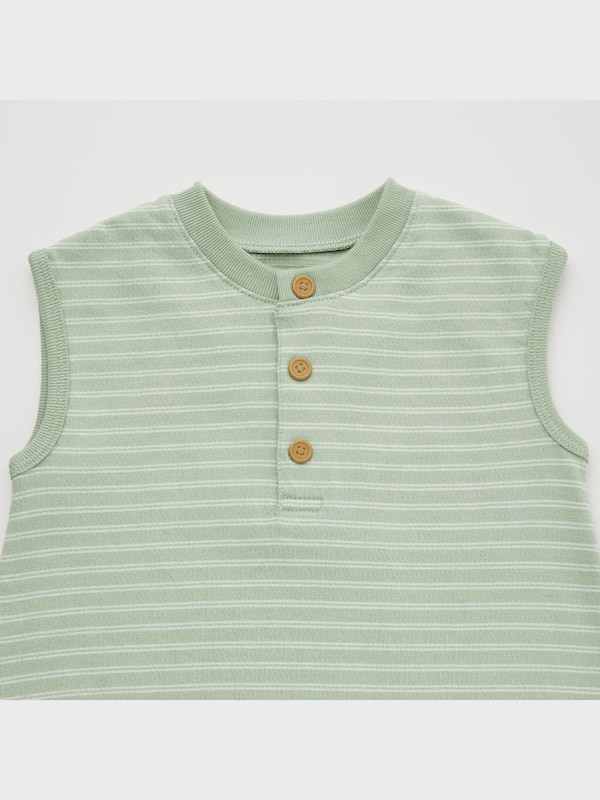 Sleeveless Short-All (Striped)