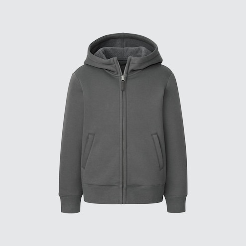 Grey Zip-Up Hooded Jacket With Lining Detail