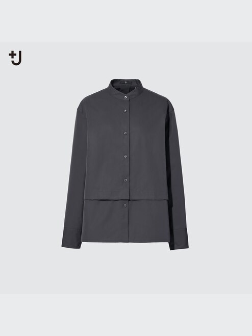 Mandarin Collar Uniqlo Supima Long Sleeve WOMEN'S +J SUPIMA COTTON