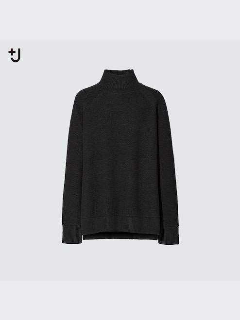 WOMEN'S +J PREMIUM LAMBSWOOL CABLE HIGH NECK SWEATER UNIQLO PH
