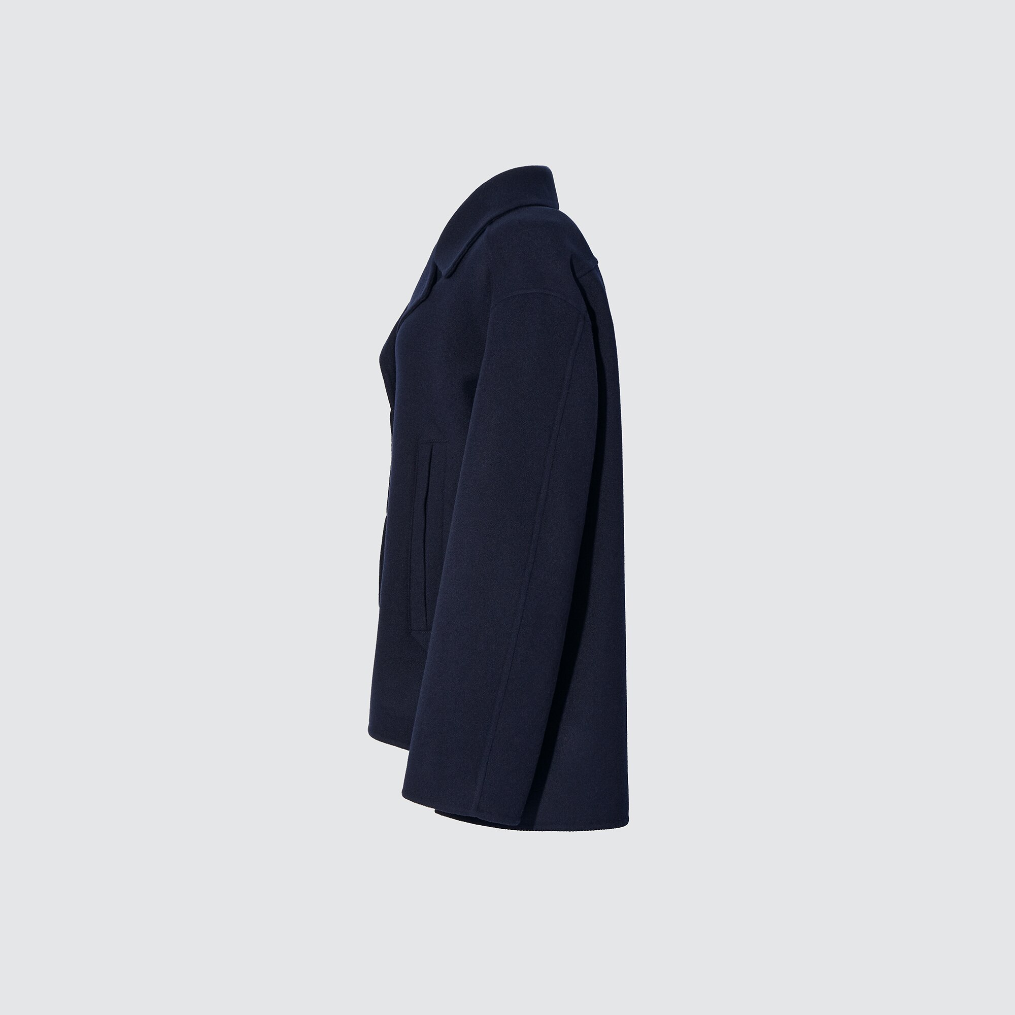 UNIQLO ユニクロ J ダブルフェイスシャツジャケット 新品 ブラック 柔らかな質感の