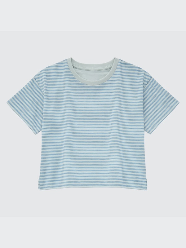 エアリズムコットンTシャツ（ボーダー・半袖）