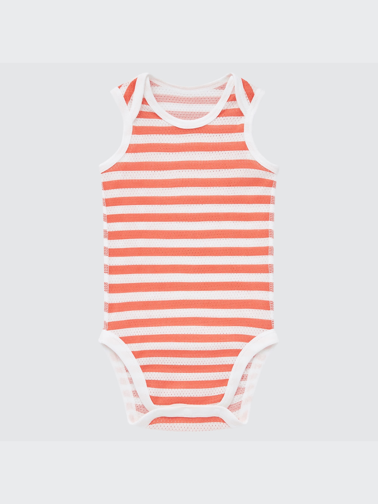 新品のつくえ ユニクロ公式 | コットンメッシュボディスーツ（ボーダー・ノースリーブ）