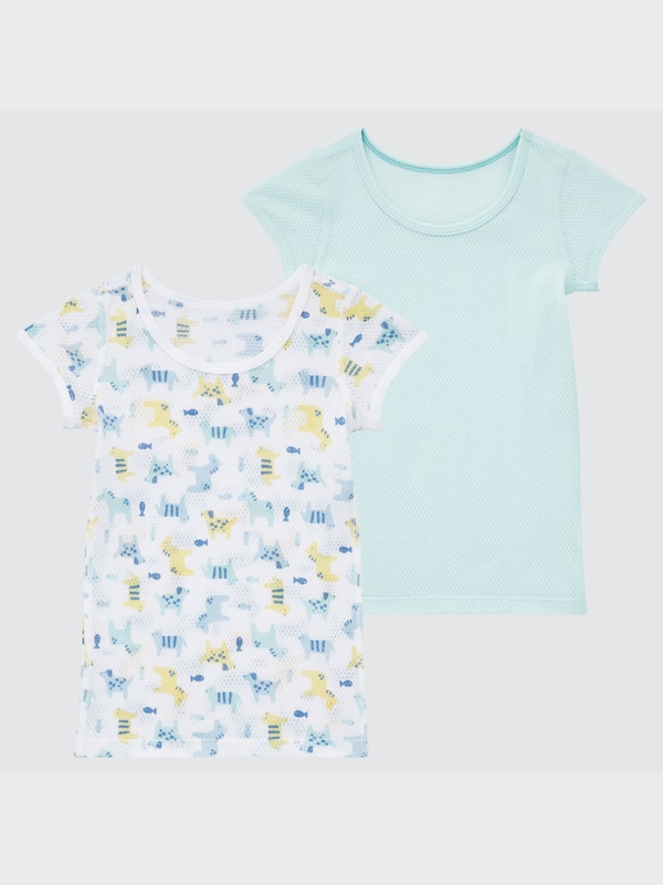 Joy of Print コットンメッシュインナーT（半袖・2枚組）