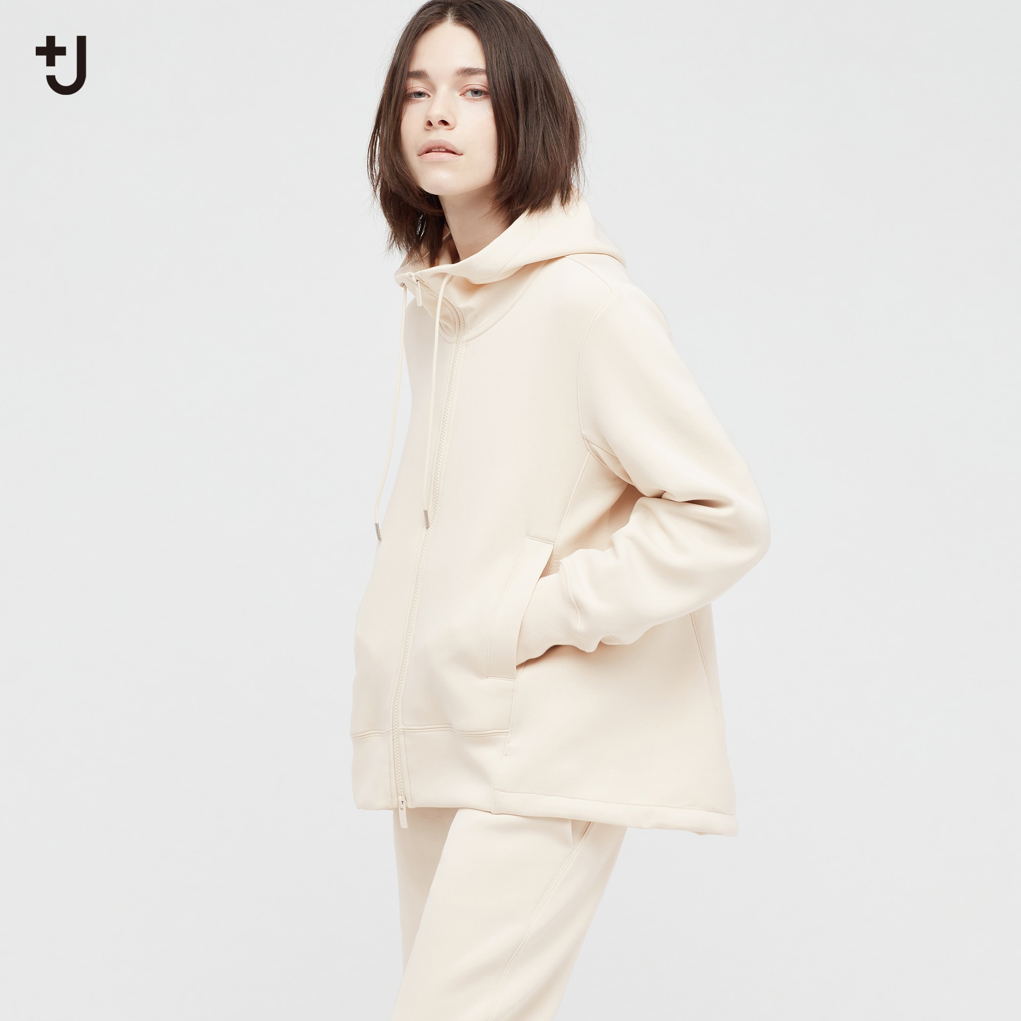 ユニクロ UNIQLO women スウェットフルジップパーカ長袖L パーカー