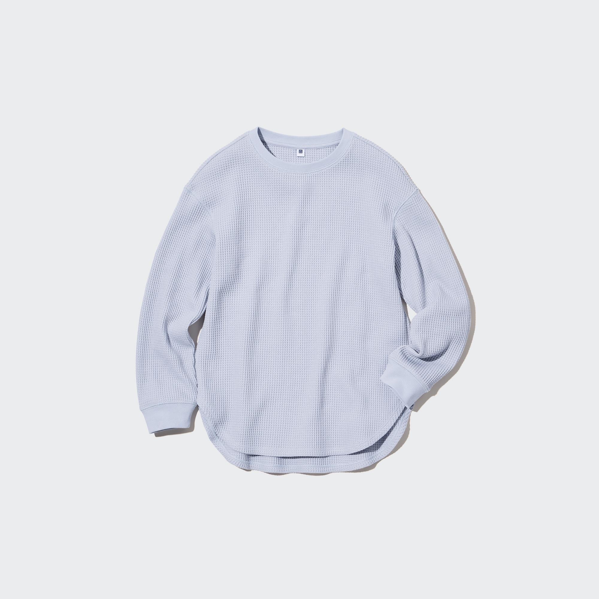 Uniqlo waffle clearance crew neck sweater