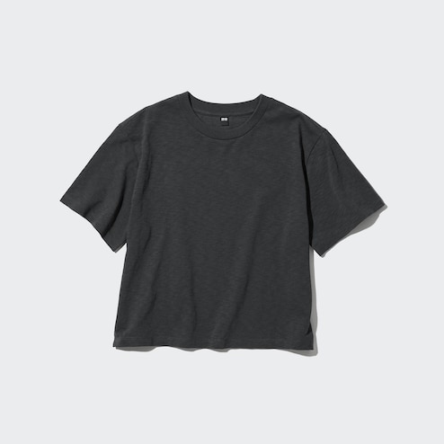 uniqlo cropped crew neck t shirt