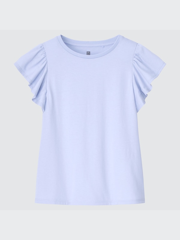 GIRLS スムースコットンフリルTシャツ（半袖）