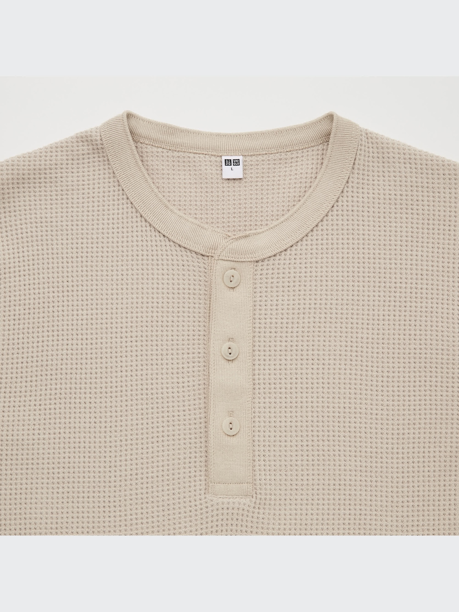 anuke Waffle Henley Tops OML anuke (アンヌーク）Waffle Henley Tops