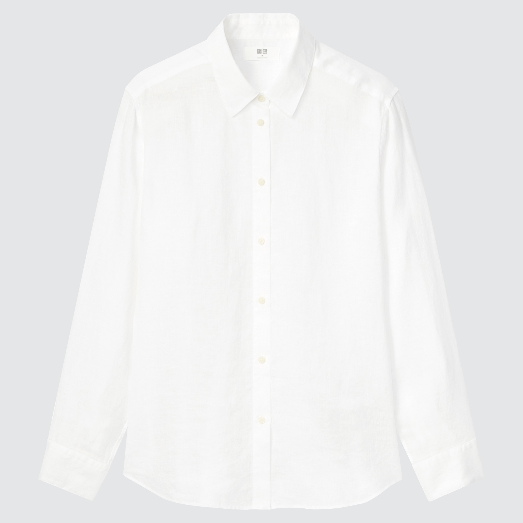 Uniqlo white 2024 linen shirt