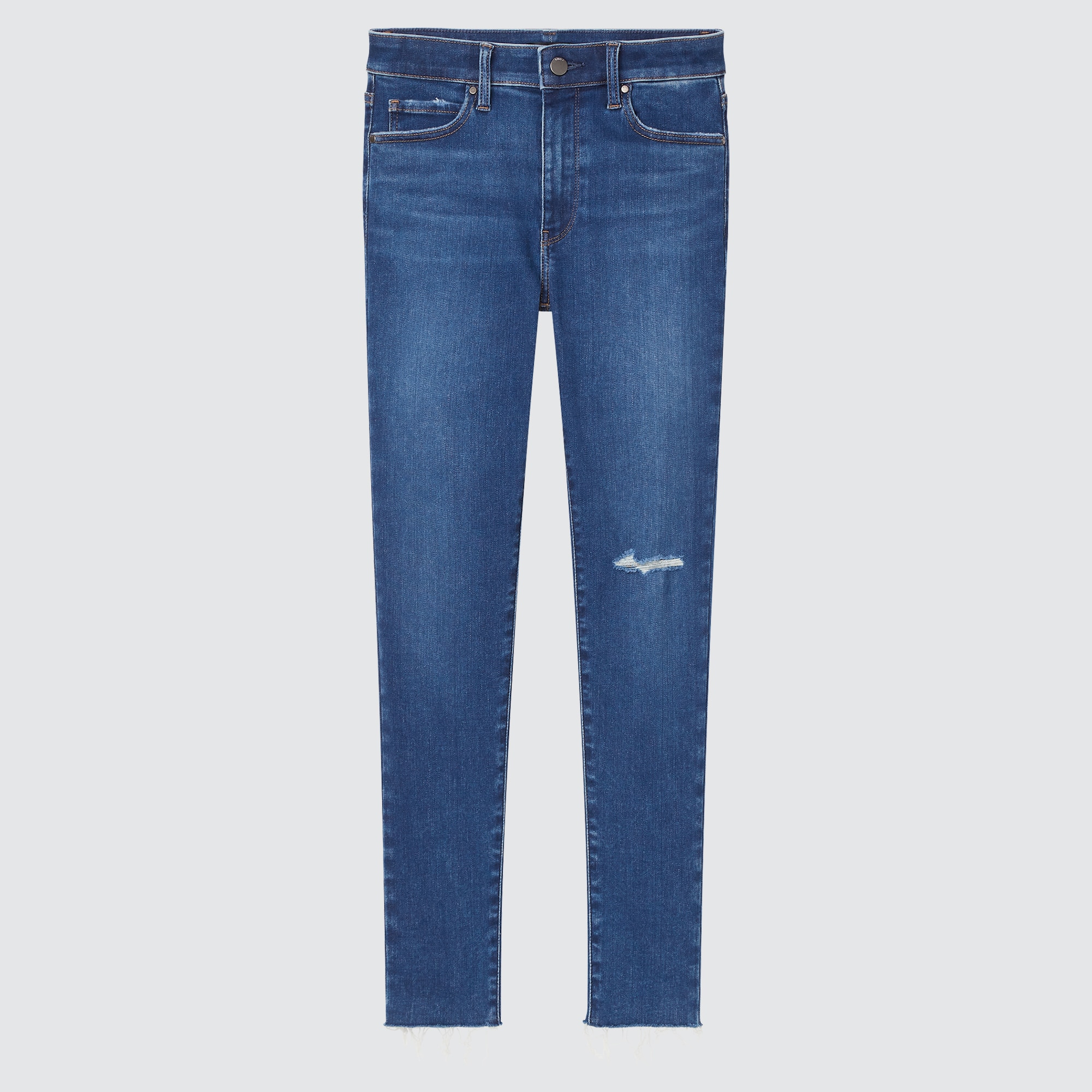 ウルトラストレッチスキニーハイライズジーンズ ダメージ 丈短め66cm Women ユニクロ