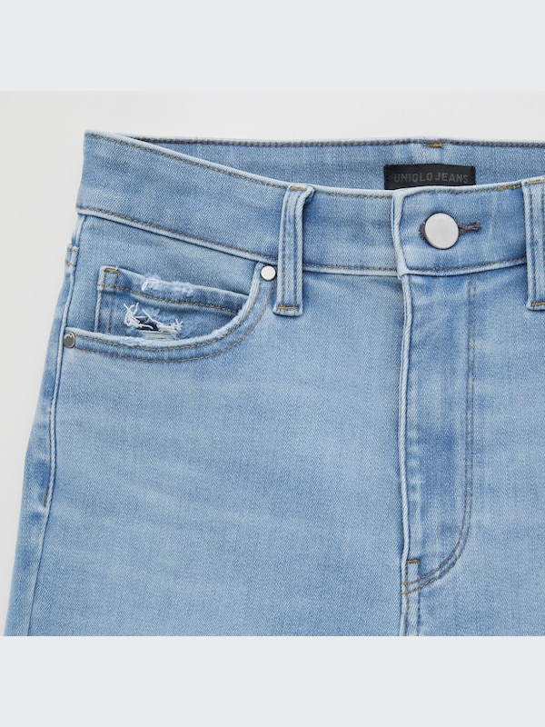 ウルトラストレッチスキニーハイライズジーンズ（ダメージ・丈長め76cm）