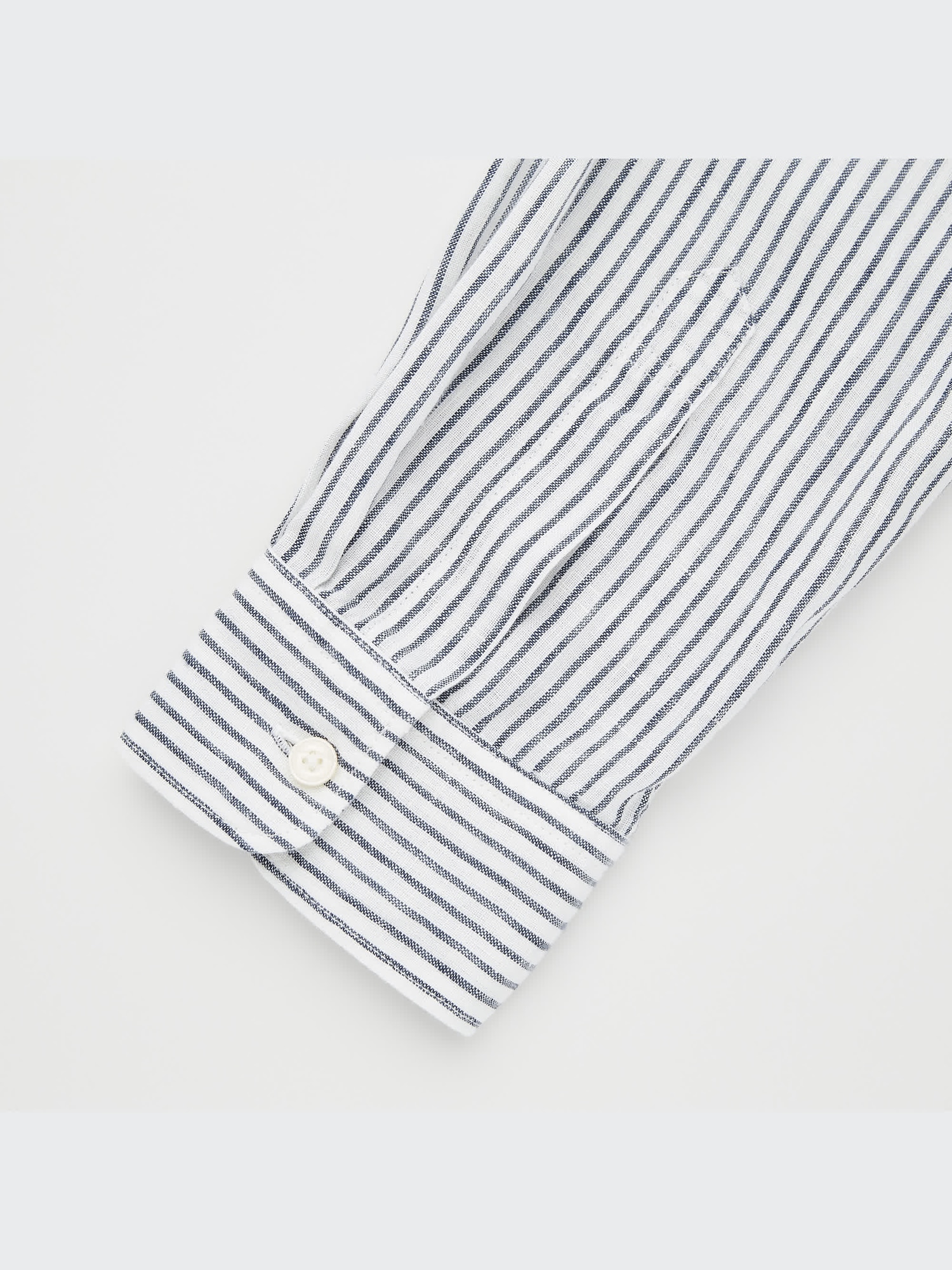 ユニクロ公式 | プレミアムリネンスタンドカラーストライプシャツ（長袖）