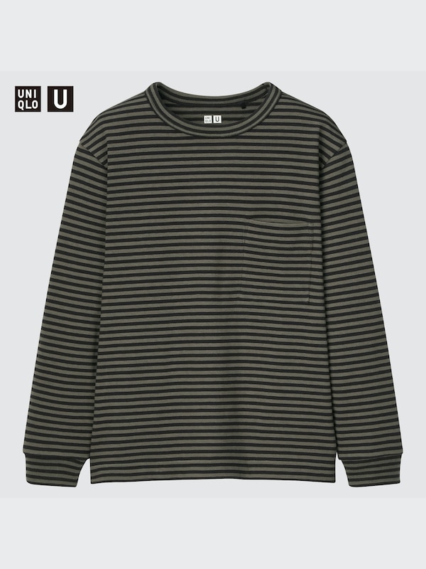 ボーダークルーネックTシャツ（長袖）