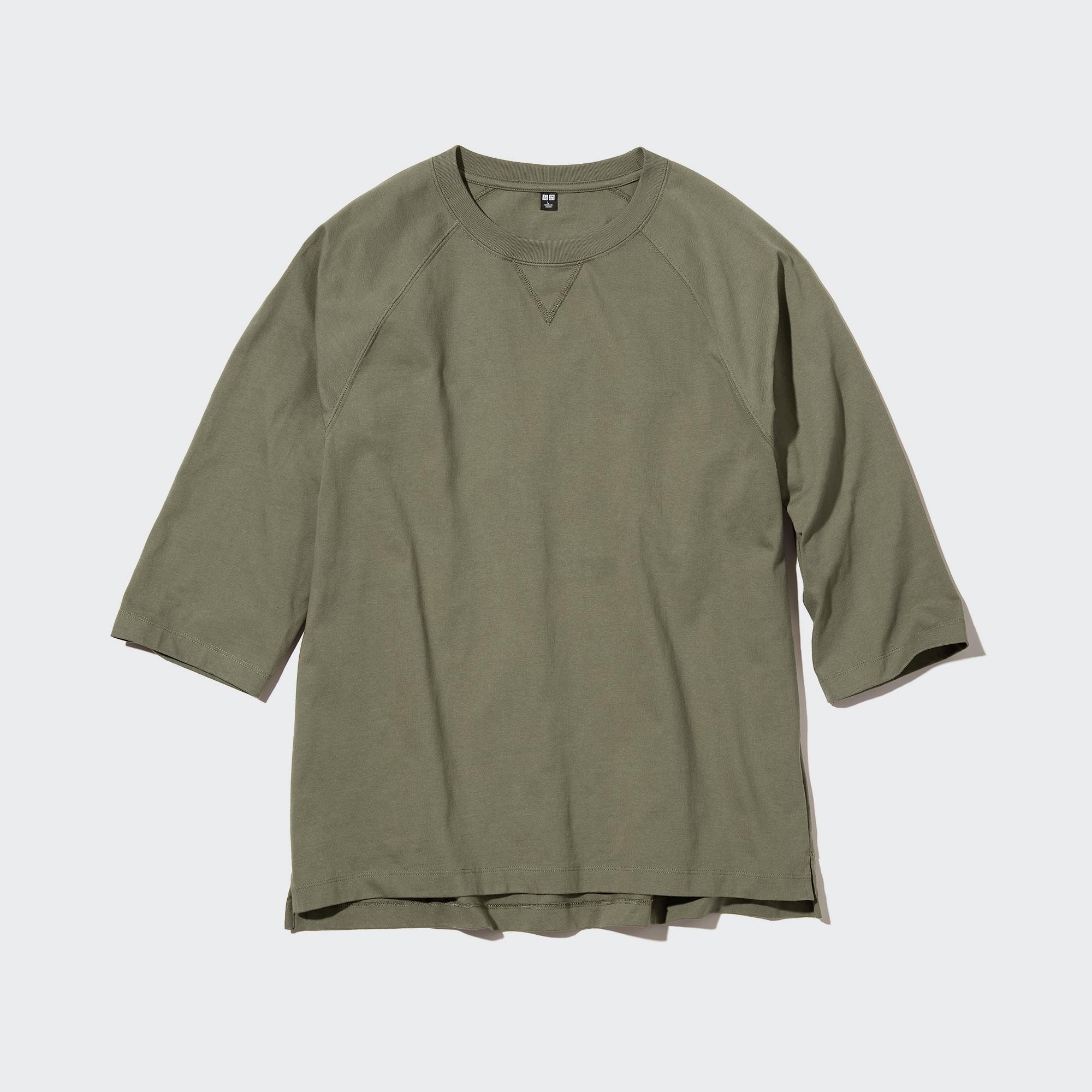 UNIQLO ユニクロ メンズ七分袖シャツ Lサイズ - Tシャツ