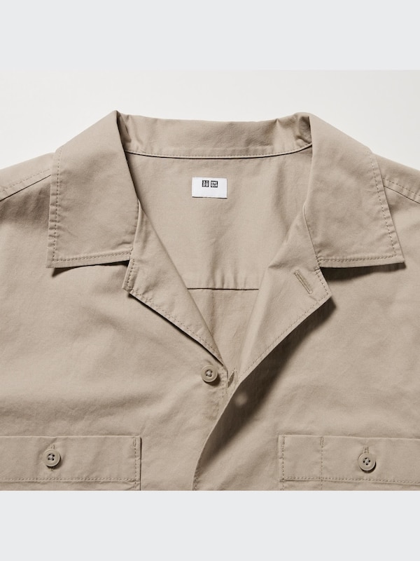 Kemeja Kerja Twill Stretch Lengan Pendek