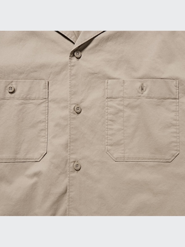 Kemeja Kerja Twill Stretch Lengan Pendek