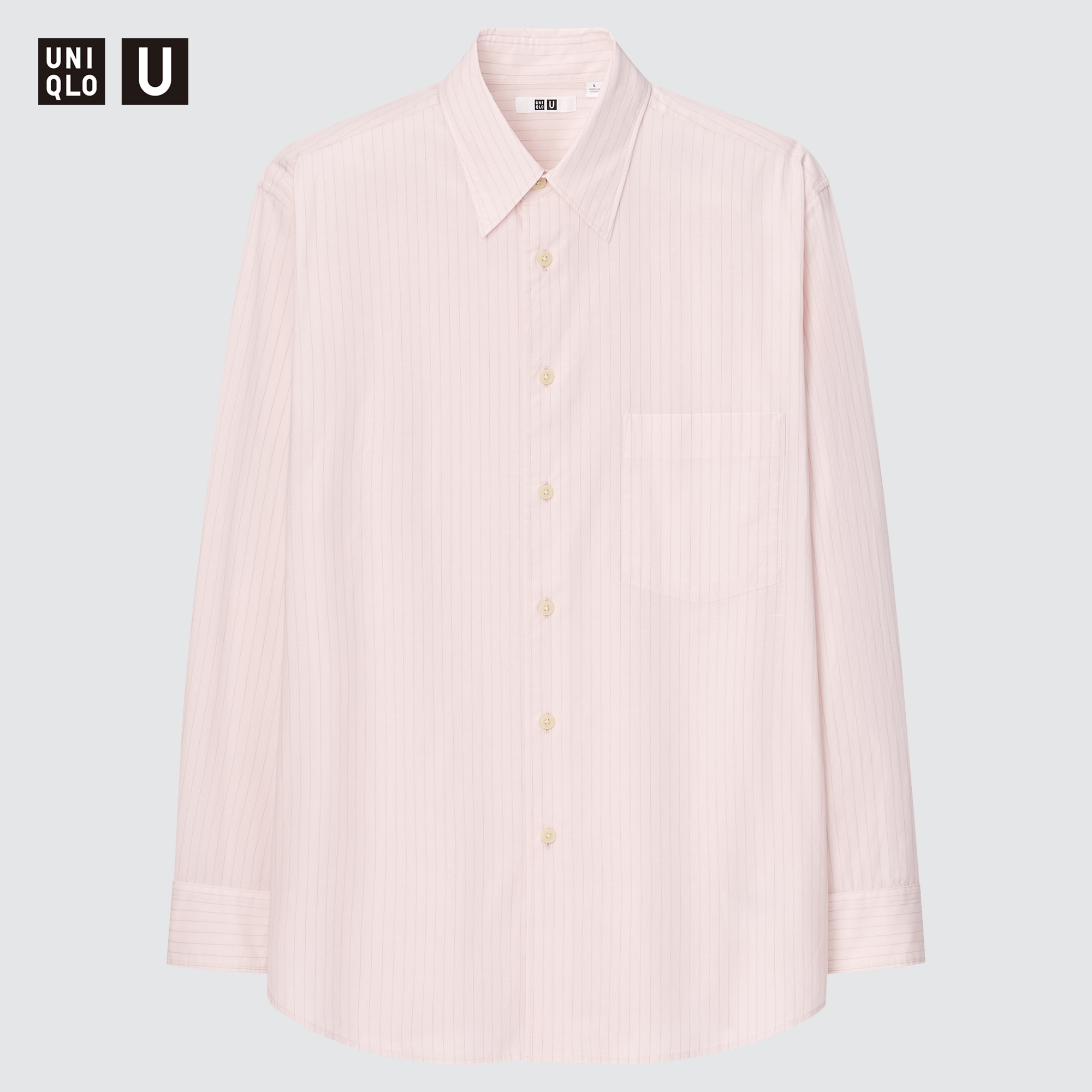 Uniqlo U ピンクストライプシャツ - シャツ