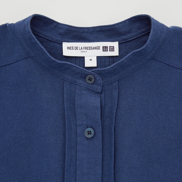 セール価格 UNIQLO ユニクロ レディース コットンリネン シャツ 七分袖