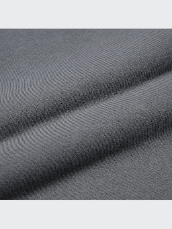 コットン前あきクルーネックTシャツ