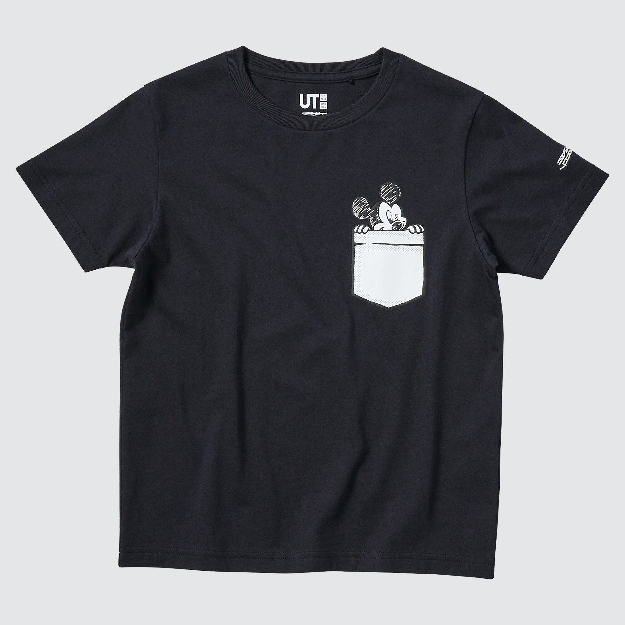 KIDS モノクローム ミッキーマウス アート バイ ジョシュア・ヴィーダス UT グラフィックTシャツ（半袖）のサムネイル