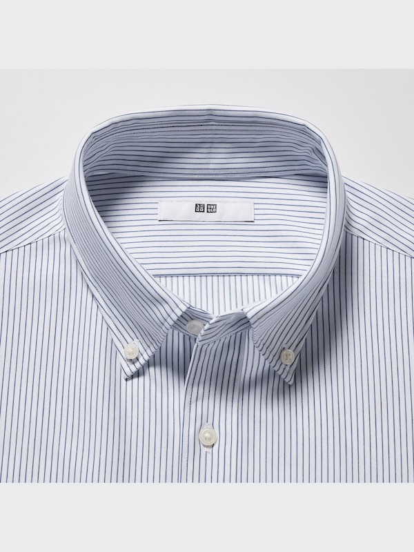 ノンアイロンジャージーストライプシャツ（ボタンダウンカラー・長袖）22年春秋モデル