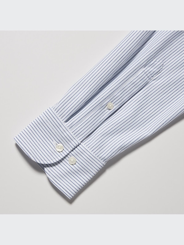 ノンアイロンジャージーストライプシャツ（ボタンダウンカラー・長袖）22年春秋モデル