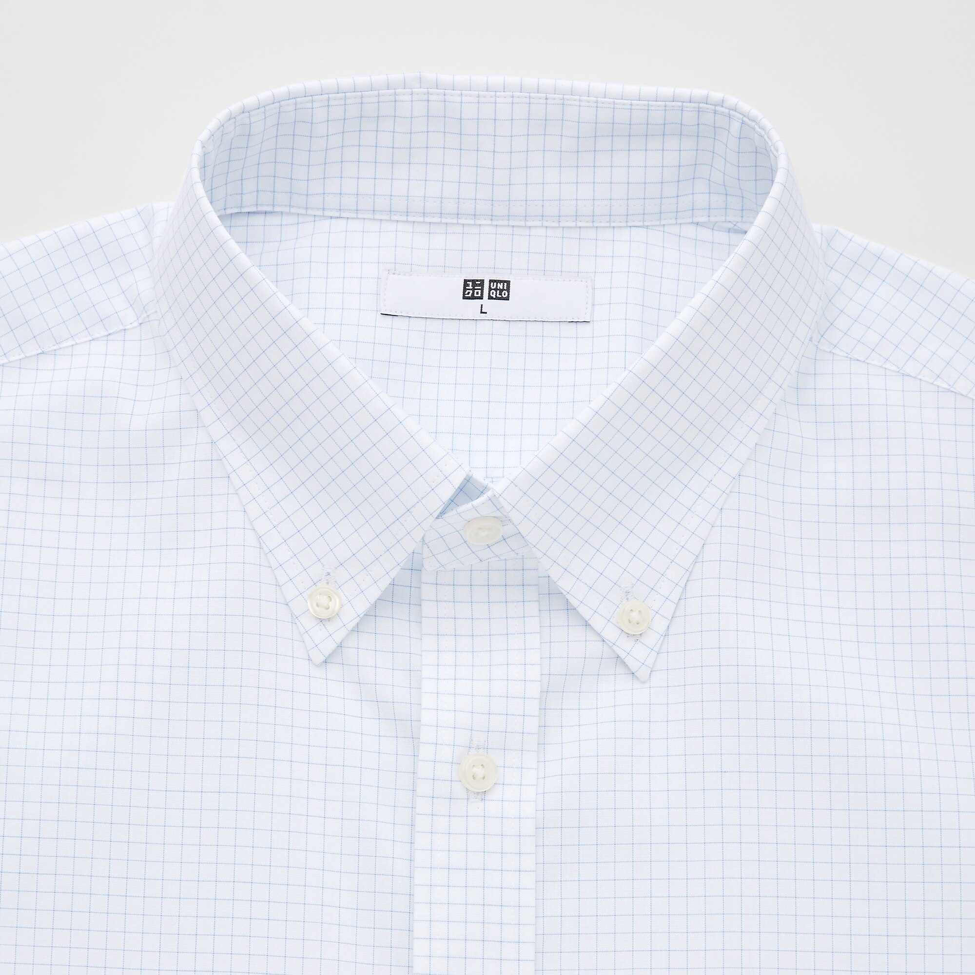 ファインクロスチェックシャツ ボタンダウンカラー 長袖 Men ユニクロ