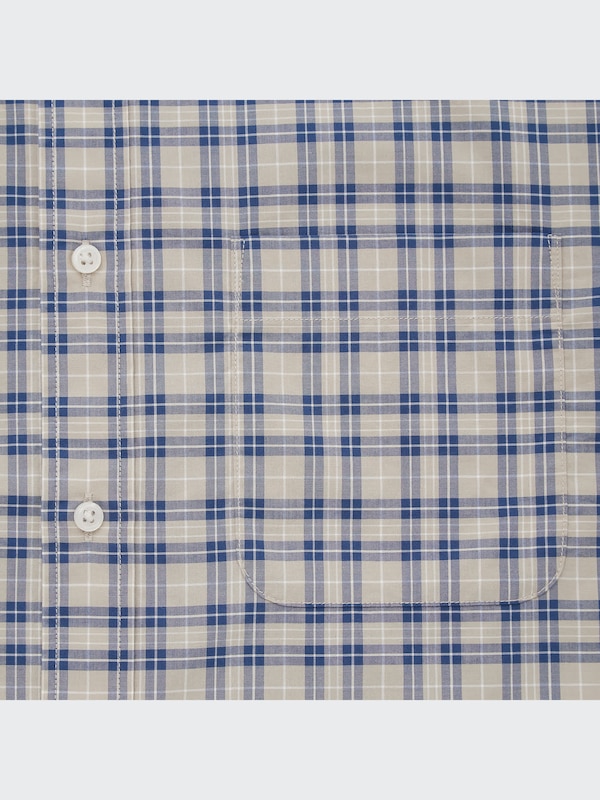 Kemeja Extra Fine Cotton Broadcloth Kotak