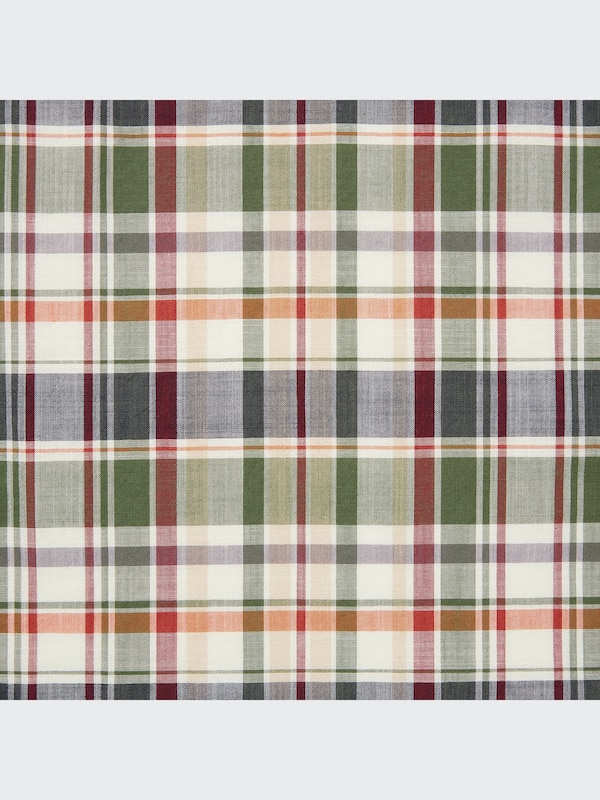 マドラスチェックプルオーバーシャツ（半袖）