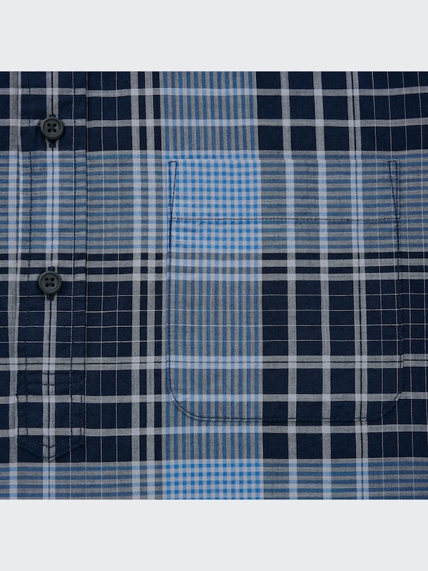 Kemeja Kotak Madras Lengan Pendek