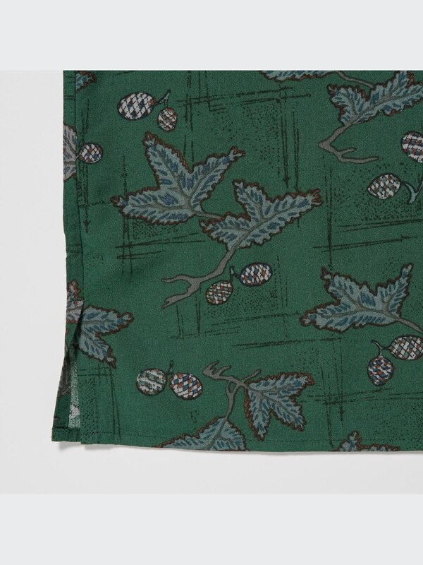 Unsodo Printed Open Collar Shirt
