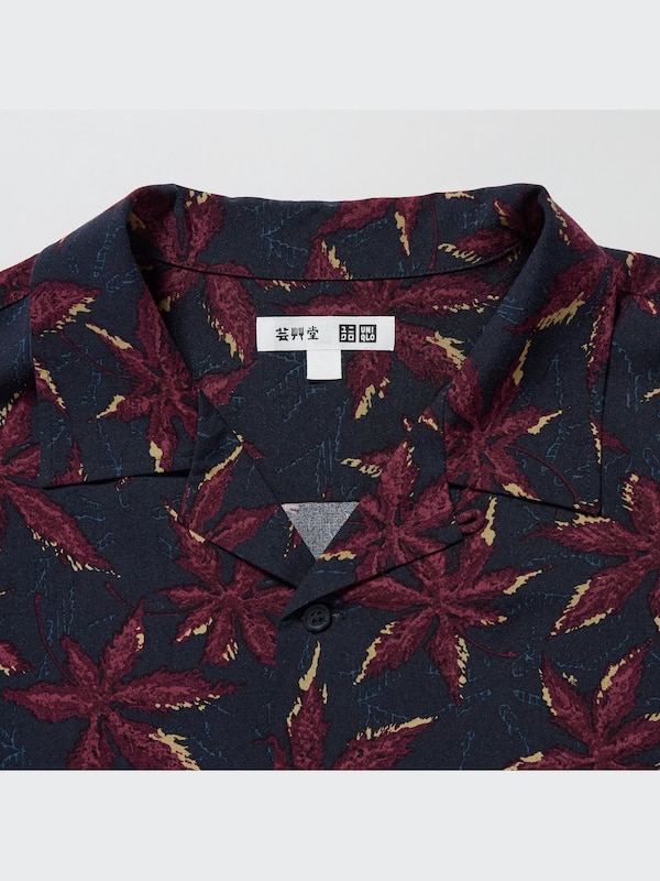 Kemeja Motif Unsodo Kerah Terbuka