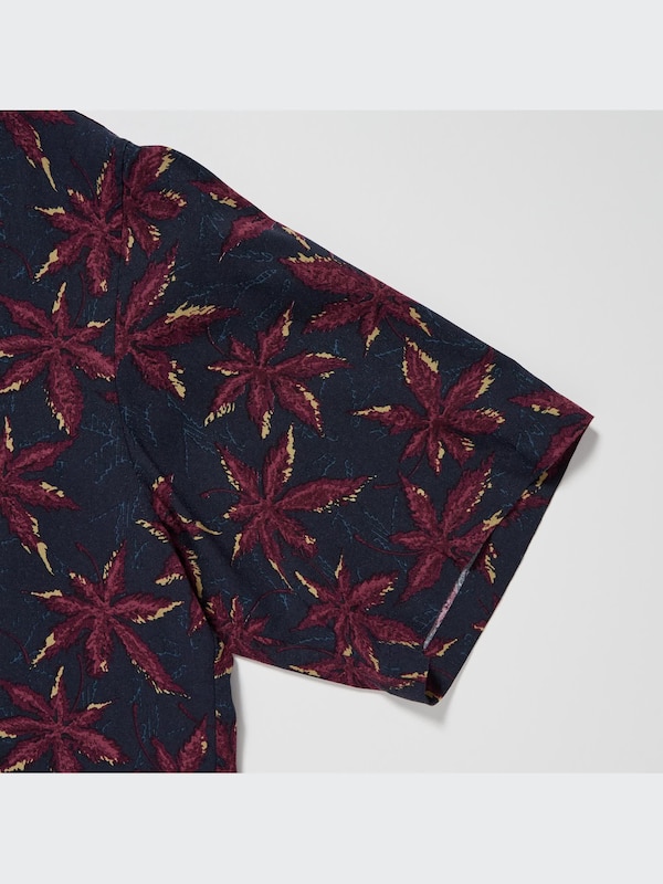 Kemeja Motif Unsodo Kerah Terbuka