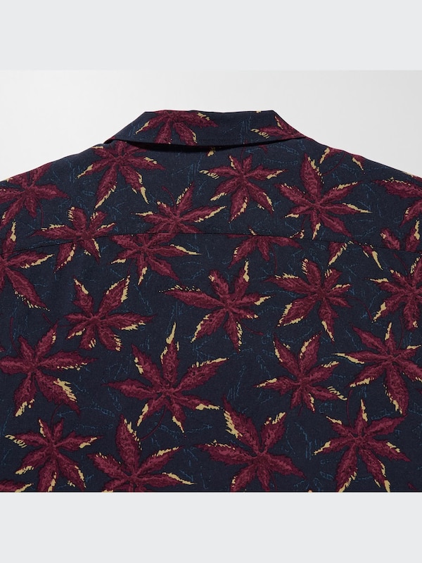 Kemeja Motif Unsodo Kerah Terbuka