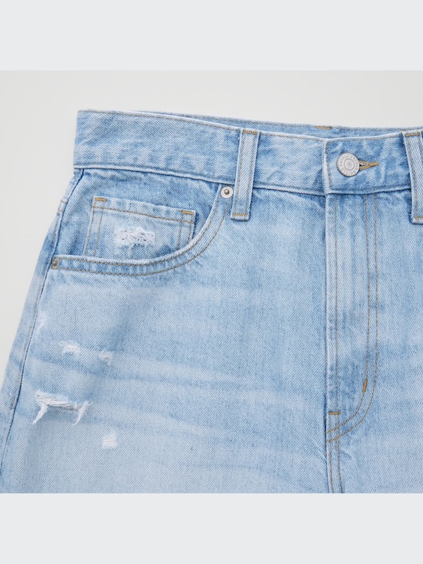 Quần Jean Lửng Dáng Rộng (Damaged)