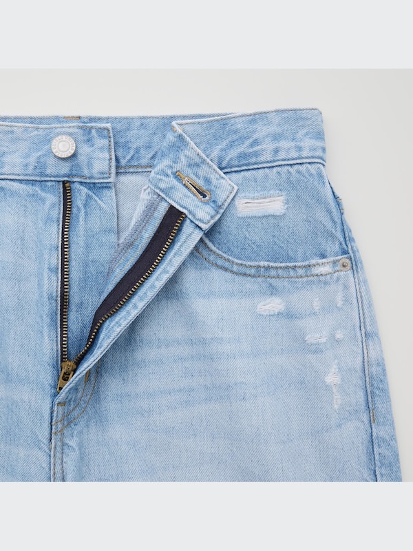 Quần Jean Lửng Dáng Rộng (Damaged)