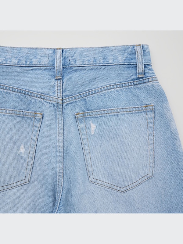 Quần Jean Lửng Dáng Rộng (Damaged)