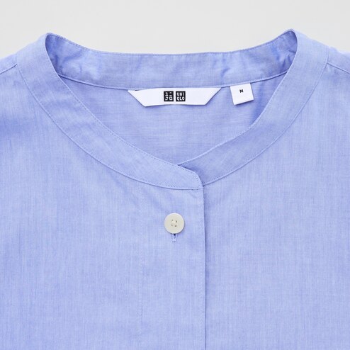 uniqlo no collar shirt