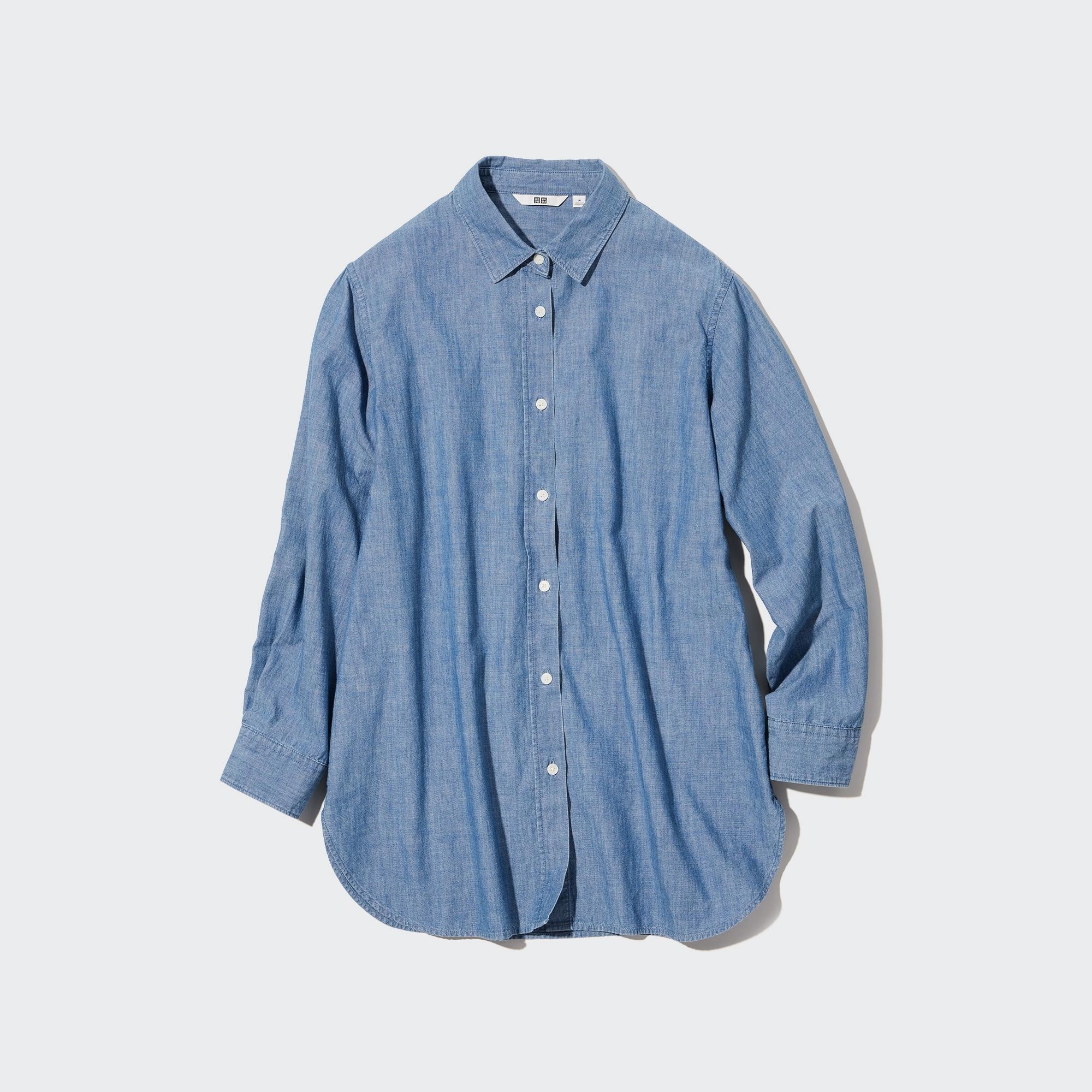 kinema chambray long shirt シャンブレー キネマ - ステンカラーコート