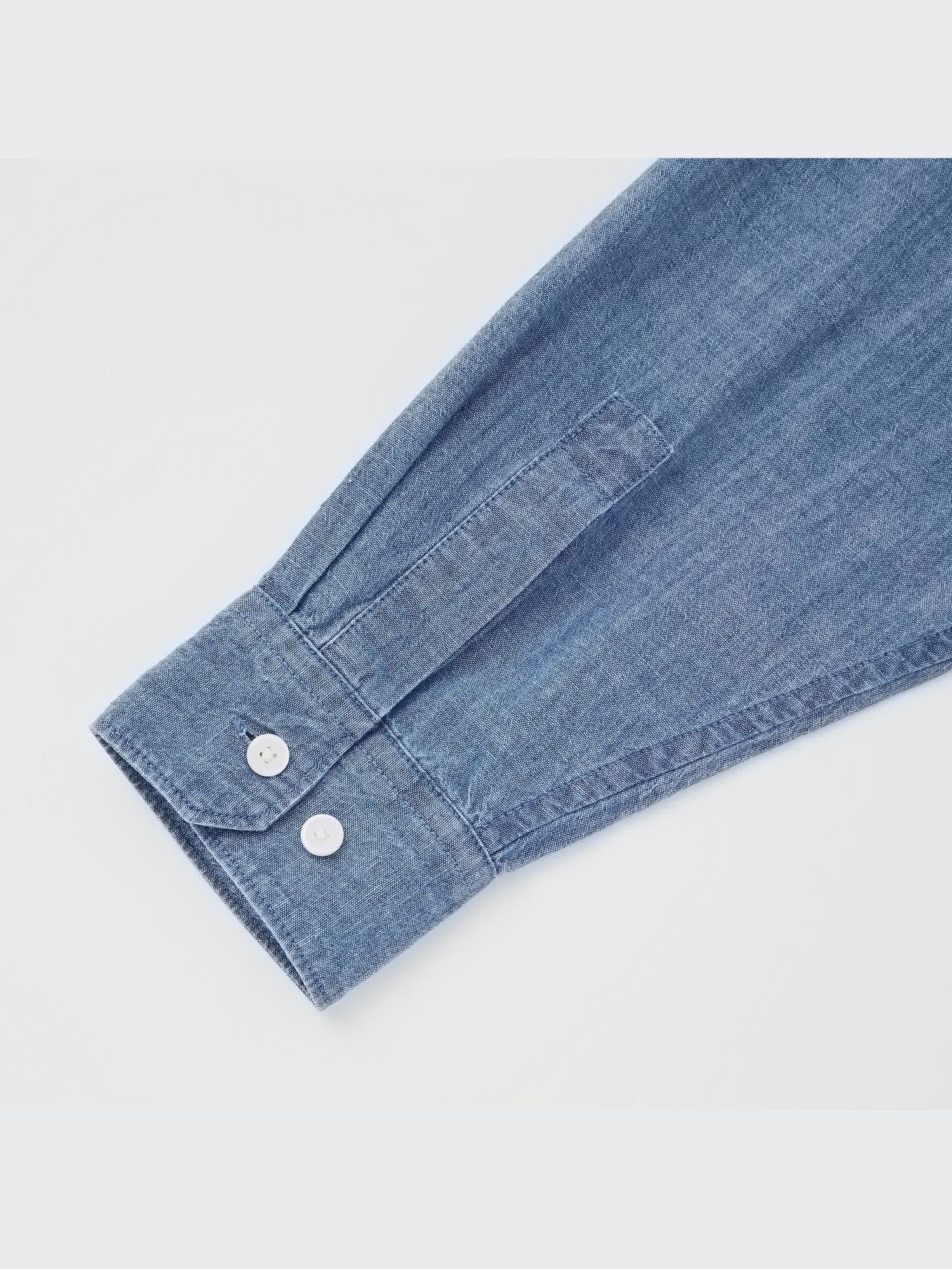 ユニクロ公式 | コットンシャンブレーロングシャツ（長袖）